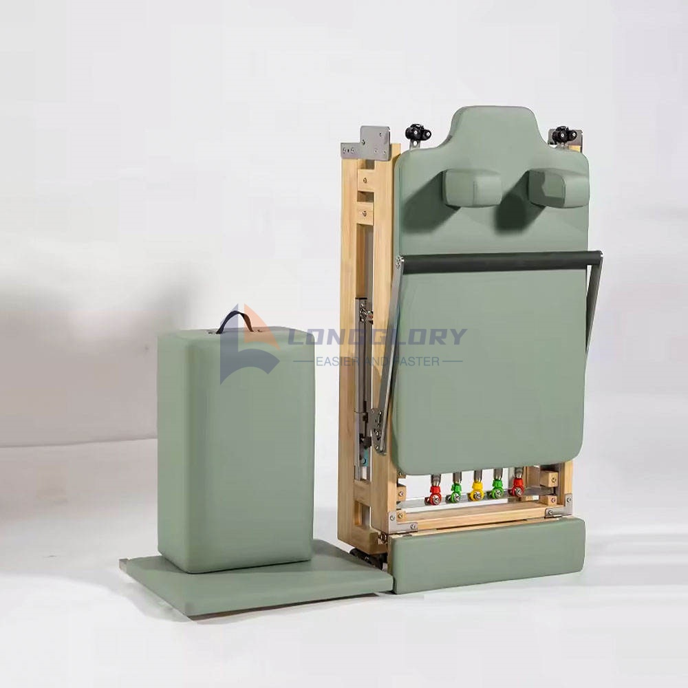 Kokkupandav tammepuidust pilatese reformer